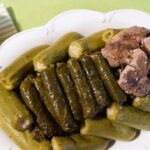 Courgettes et feuilles de vignes farcis de riz et de viande