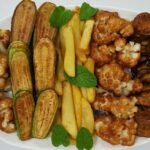 Aubergine et chou fleur frites